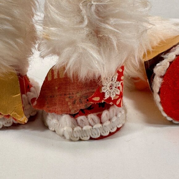 Lot 6 Vintage Christmas Ornaments Kissing Angels Felt Rubber Face - Picture 15 of 16